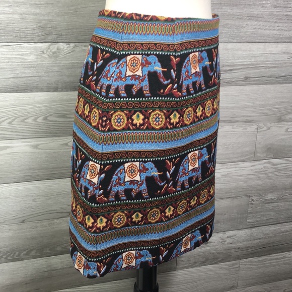 Modcloth Louche Elephant Instinct Jacquard Woven Skirt 4 - Picture 6 of 11